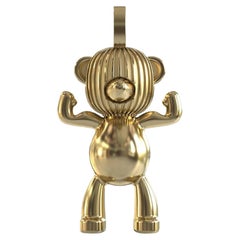 SEL & APES  INVINCIBLE Ours Teddy Bear  Collier Pendentif  Femmes  Or jaune 18Kt