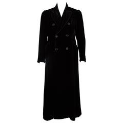 Paul Smith mens black silk velvet double breasted evening coat, circa 1998 9