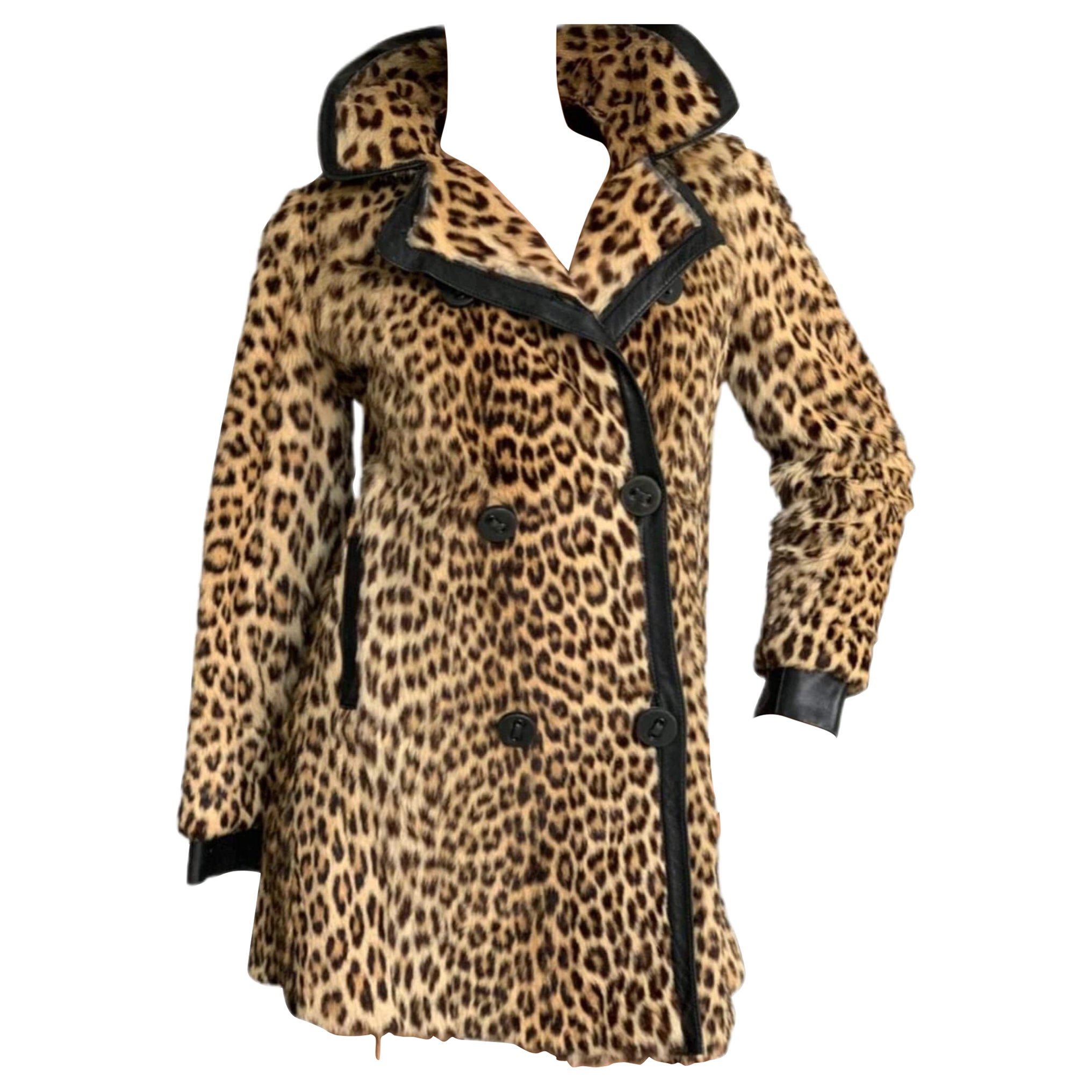 Mint Vintage Leopard fur coat size 8-10