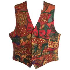 Hermes Gentleman's Vintage Silk Vest "Art des Steppes"