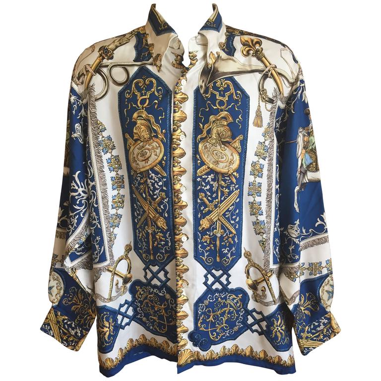 Hermes Gentleman's Vintage Silk Shirt 