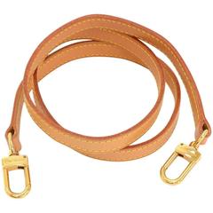 Vintage Louis Vuitton Brown Cowhide Leather Shoulder Strap For Small Bags