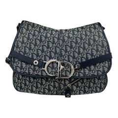 Bolso Dior Vintage Azul Lona Jacquard