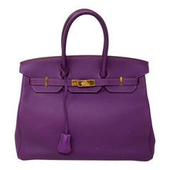 Hermes Anemone Birkin 35 Bag 