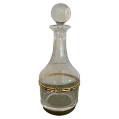 Authentic Vintage Gucci glass decanter with matching orb top