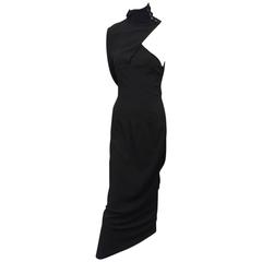 Ann Demeulemeester Black Asymmetrical Cut-Away Gown 2