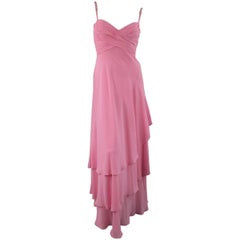ESCADA COUTURE  Pink Silk Evening Gown