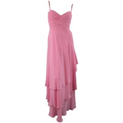 ESCADA COUTURE Rosa Seidenabendkleid