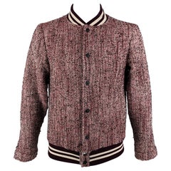 SCOTCH AND SODA Bomberjacke aus rot-schwarzer Wolle und Polyester, Größe L