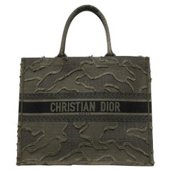 Dior Large Green Canvas Book Tote