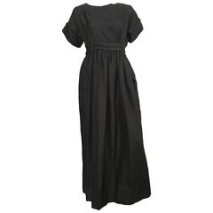 Pauline Trigere Maxi Evening Dress With Pockets Size 6.