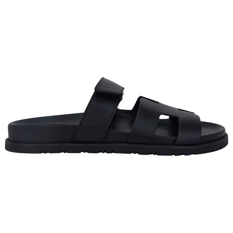 CHYPRE SANDAL OMBRE BLACK COBALT CALFSKIN