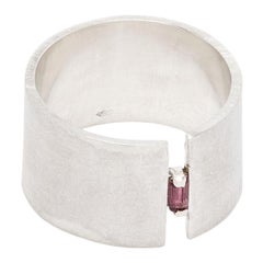 Ruby sterling silver Wide Ring (DCG)(W)