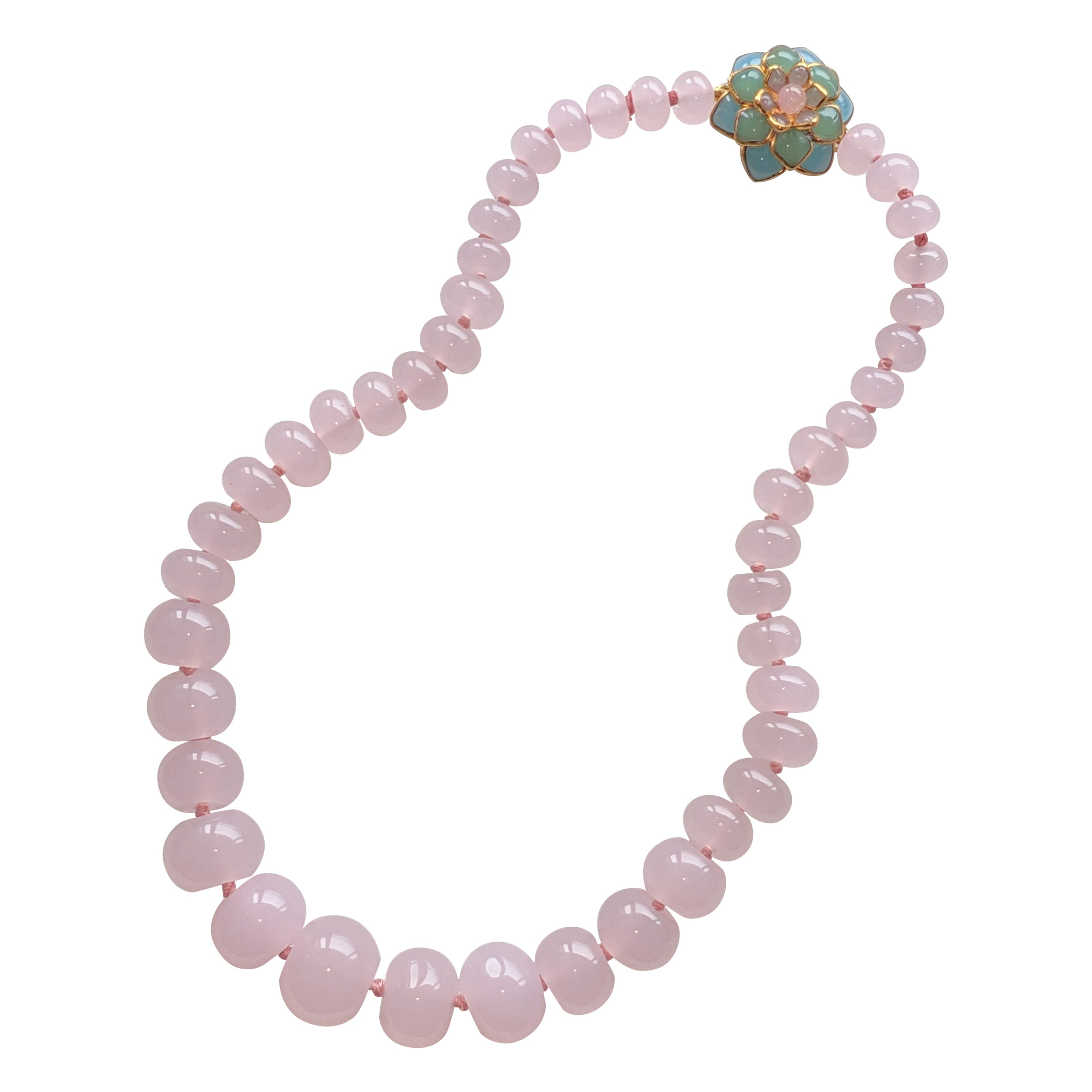 MWLC Graduated Rose Quartz Bead Necklace