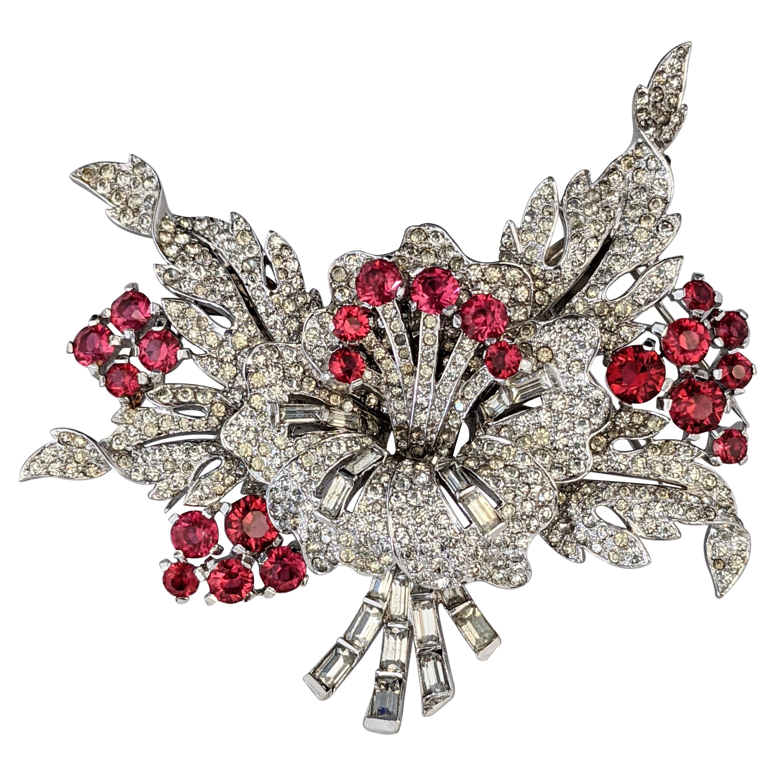 Extraordinary Marcel Boucher Flower Corsage Clip Brooch