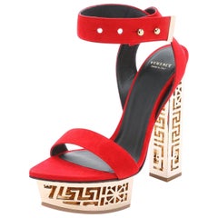 Seltene Versace #Greek Red Plattform-Sandalen 37 - 7