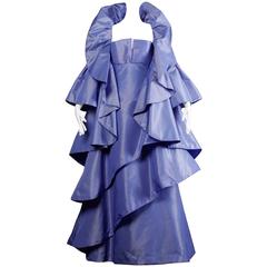 Unworn with Tags Vintage Victor Costa Evening Dress + Cape Coat Ensemble 3