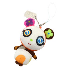 LOUIS VUITTON x Takashi Murakami Weiß Multi Kleines kleines Panda-Charm-Spielzeug aus Baumwolle