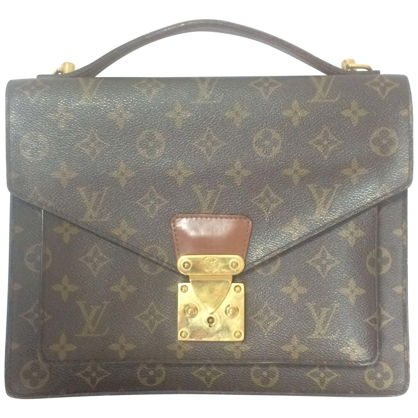 90's Vintage Louis Vuitton monogram handbag, unisex purse. Classic. at