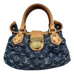 2006 Louis Vuitton Pleaty PM Denim Top Handle Bag
