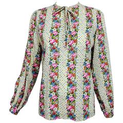 Vintage Valentino Boutique wallpaper pattern floral peasant blouse 1960s 11