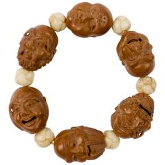 Fabulous Chinese Buddhist Luohan Prayer Beads Bracelet