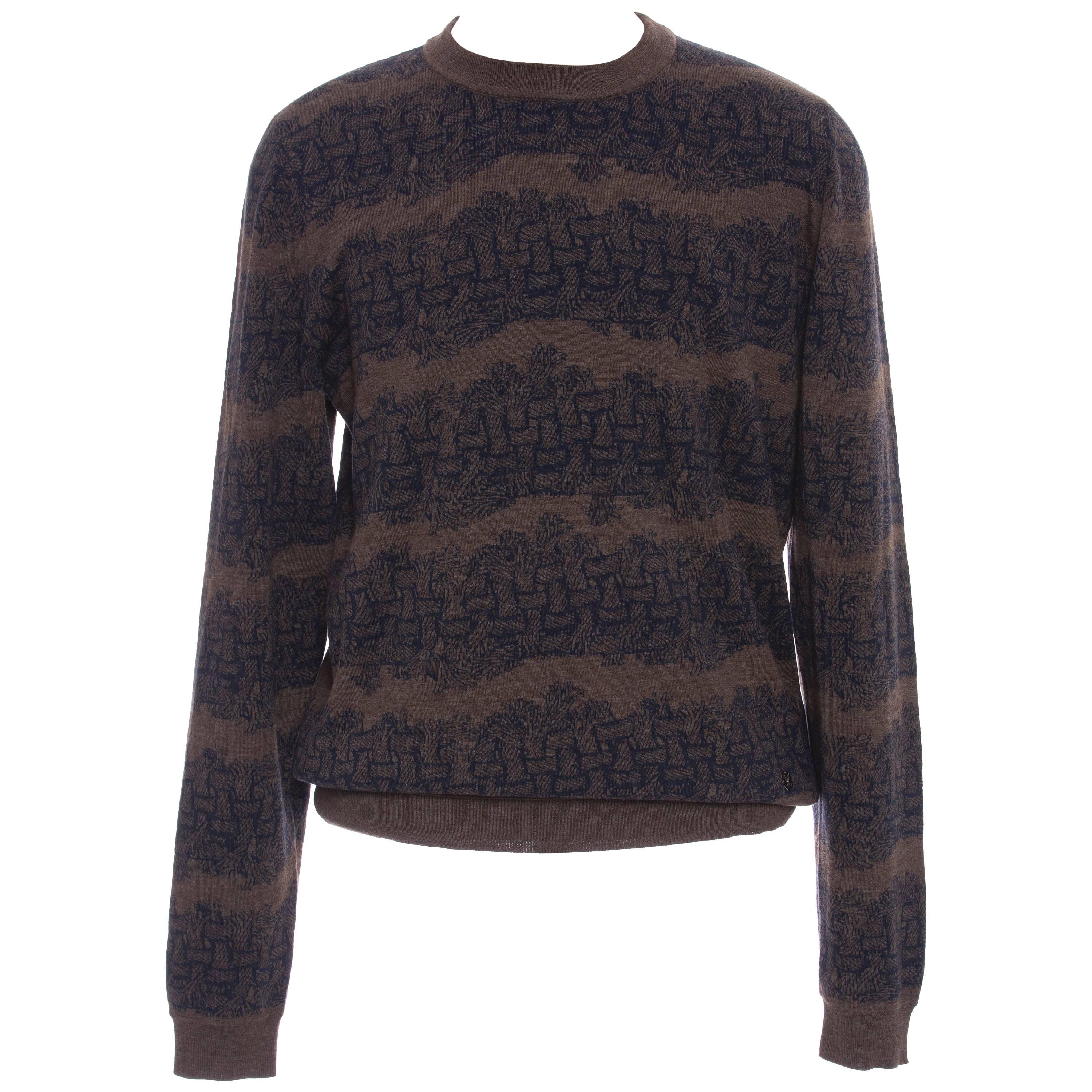 Louis Vuitton Christopher Nemeth Men's Wool Rope Pattern Sweater, Fall 2015