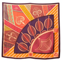 Hermes Geometrie Cretoise by Julia Abadie Silk Scarf
