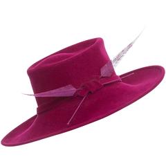 Philip Treacy Wool Felt Dress Hat With Feather Detail 7