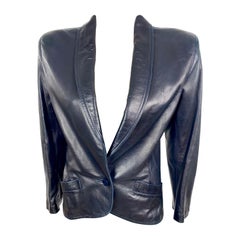 Vintage Yves saint laurent rive gauche lambskin leather blazer from 1970