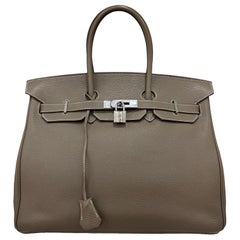 2008 Hermès Birkin 35 Togo Leather Toundra Top Handle Bag