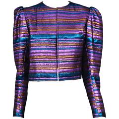 Yves Saint Laurent Metallic Purple & Blue Jacket