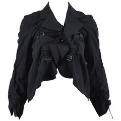 Used Junya Watanabe Comme Des Garcons Black Buckle Strap Harness Jacket SZ S