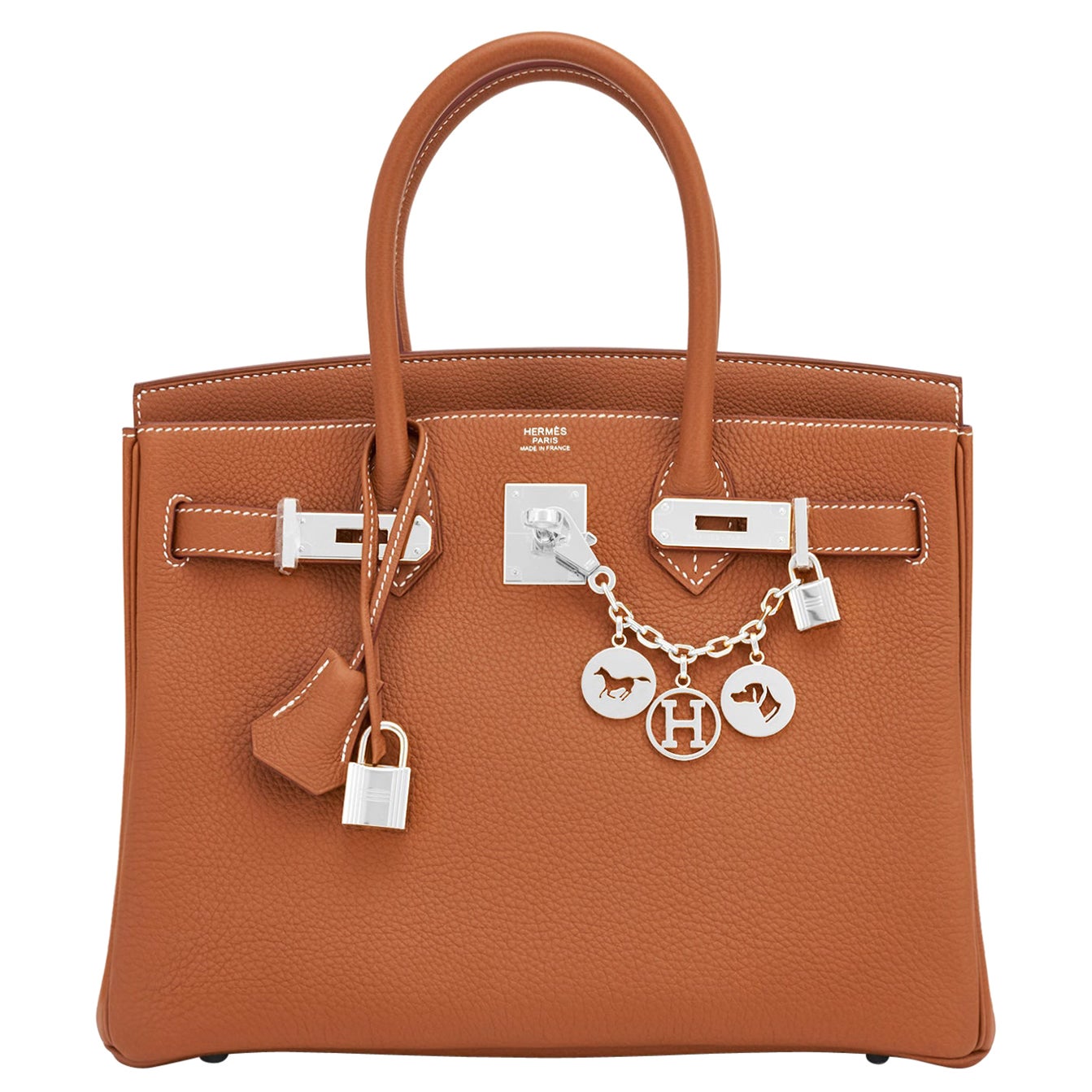 Hermes Birkin 30 Gold Togo Tan Palladium Bag Coveted U Stamp, 2022