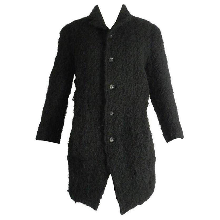 Vintage Rei Kawakubo Black Wool Coat For Sale