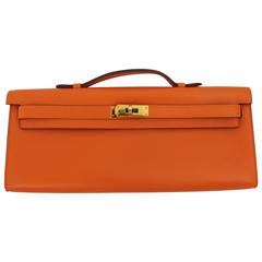 Hermès Orange Chevre de Coromandel 31cm Kelly Cut - GHW - Q