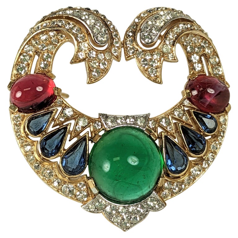 Trifari Jewels of India Moghul Brooch For Sale at 1stDibs
