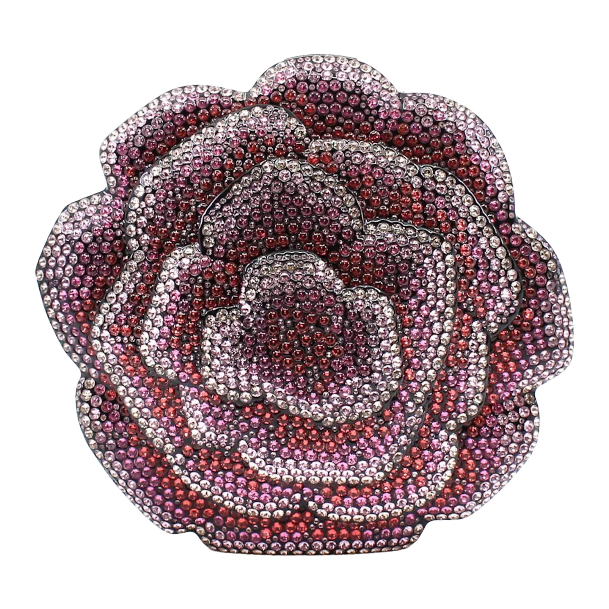 Chanel Minaudière Limited Edition Camellia with pink tone crystals