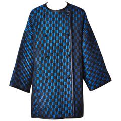 Geoffrey Beene Graphic Check Quilted Coat