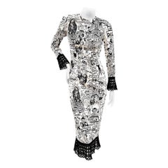 Dolce & Gabbana Kleid mit Graffiti-Logodruck Herbst 2022