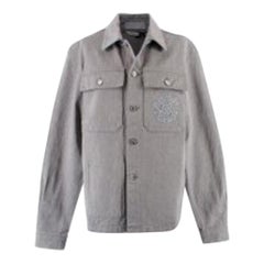 Dior Homme Star Embroidered Grey Denim Jacket