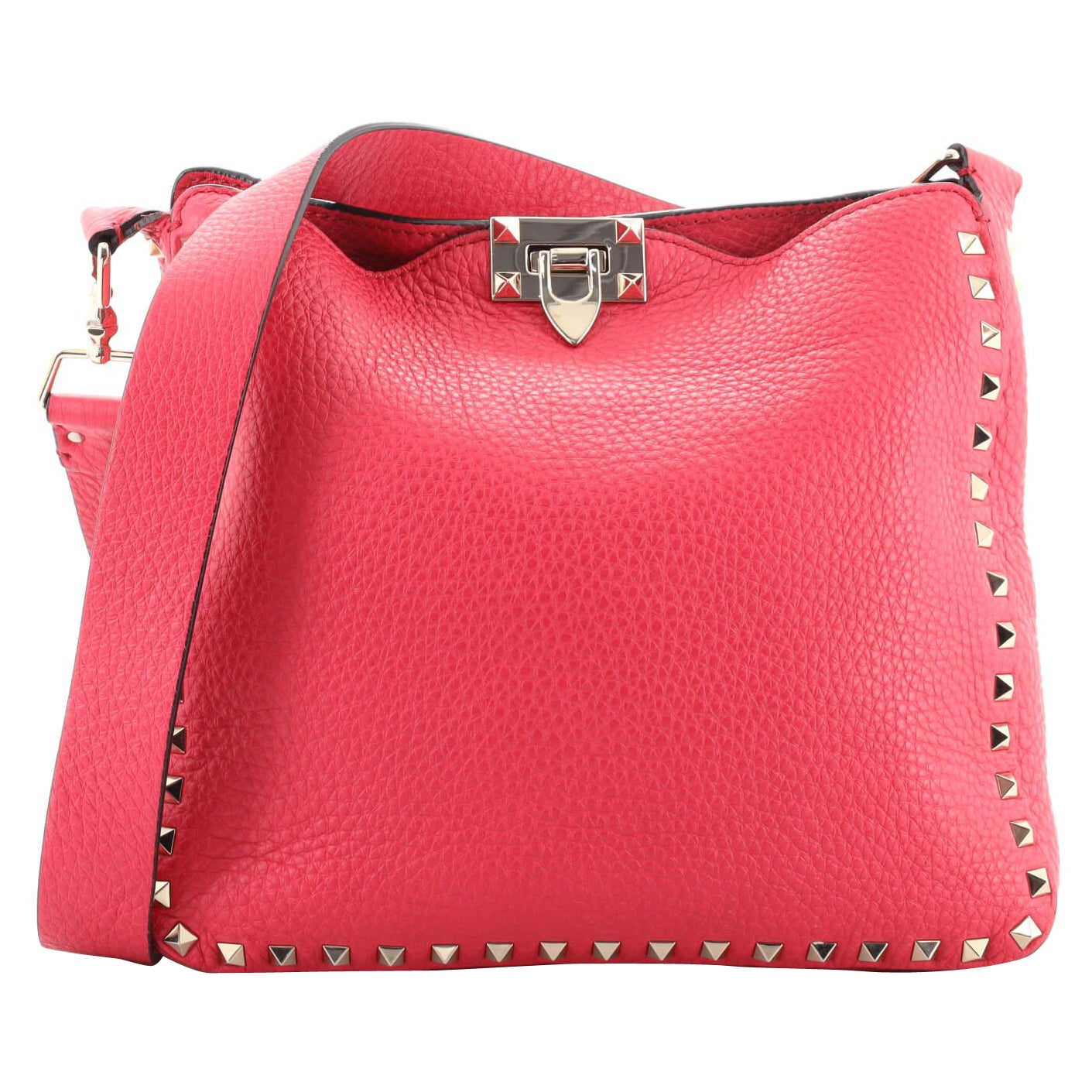Valentino Bag Red Mini Rock Stud Clutch Cross Body Wallet on Chain New at 1stDibs valentino