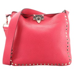 Valentino Garavani Rockstud Flip Lock Messenger Bag Leather Small