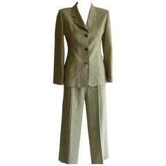 Vintage 1980s Burberrys' Silk Pant Suit (4-6)
