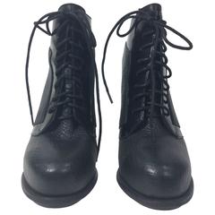 Alexander Wang Black Lace Up Ankle Boot