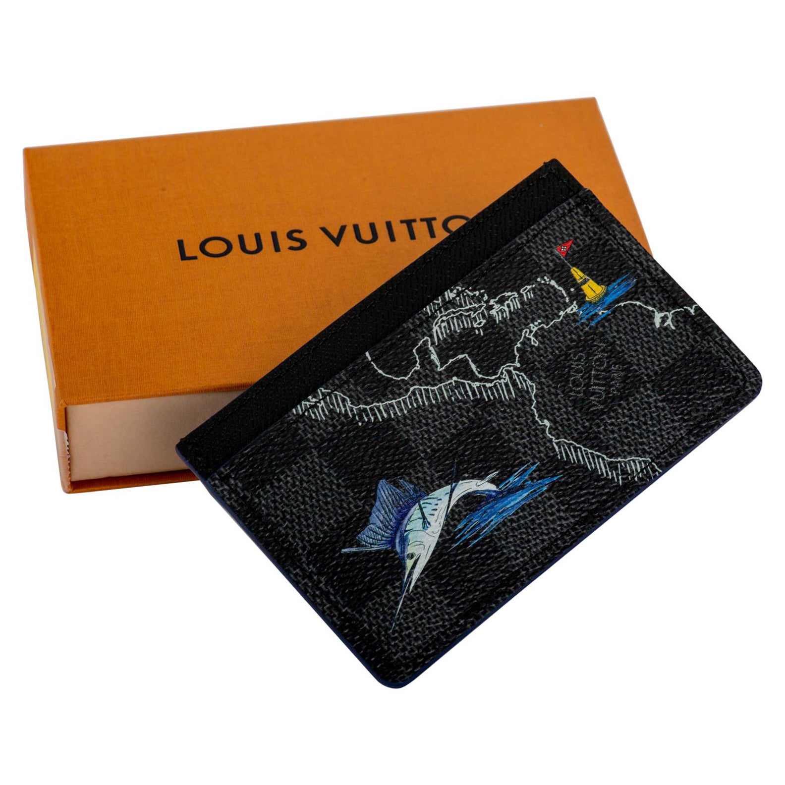 Louis Vuitton Slender Wallet Damier Graphite Stamps