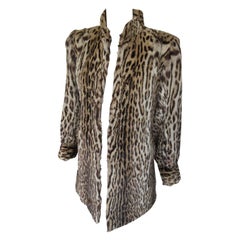 Vintage Leopard Fur Print coat, 1940s 