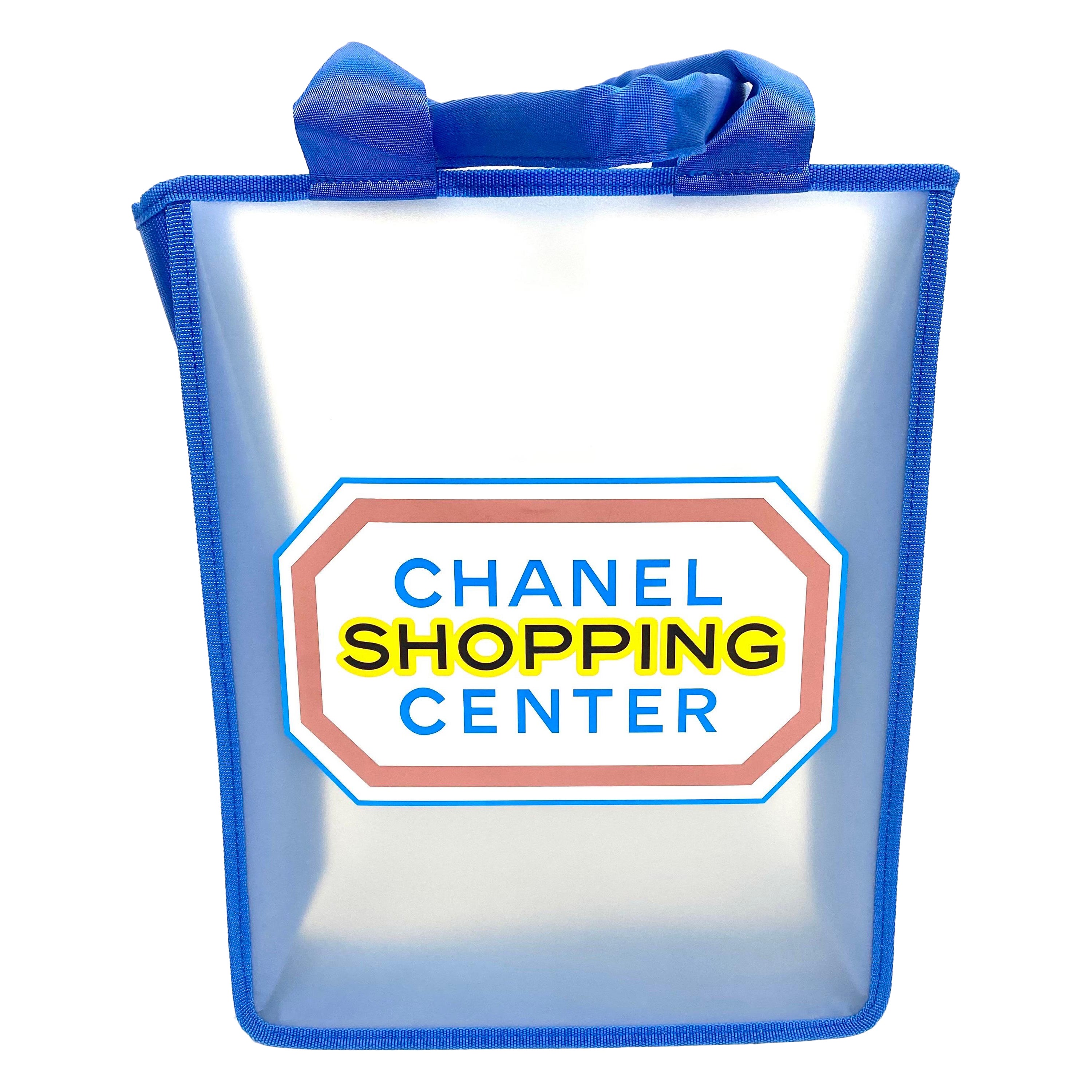 Chanel Pre-owned 2014 logo print transparent tote bag en vente