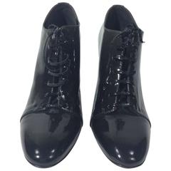 Burberry Ombre Patent Leather Lace Up Booties