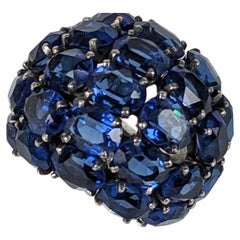 French Art Deco Faux Sapphire Ring